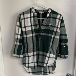 MSU Women’s Plaid Button Down